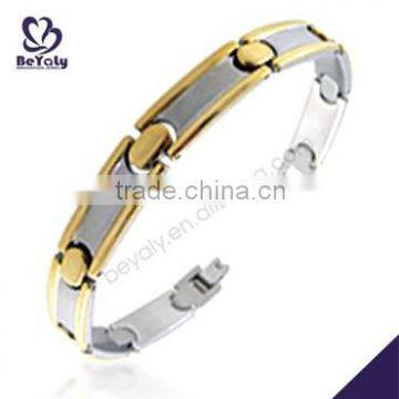 China Manufacturer 2015 latest stainless steel leather bracelet factory