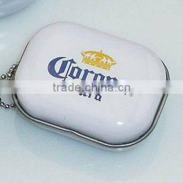 Small Rectangular Tin packing Box with Chain