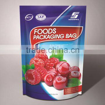 BRC Grade Frozen Fruit Stand Up Zipper Bag