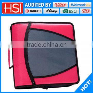 colorful 3 inch 3 ring zipper binder