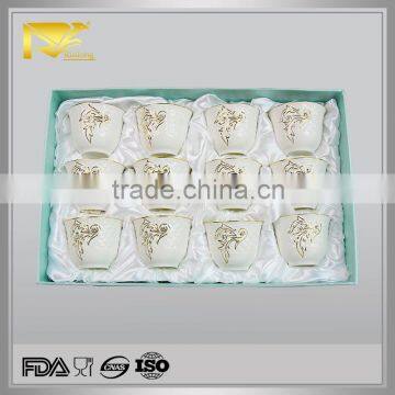 ceramic promotional wholesale porcelain cawa coffee cup set for adults