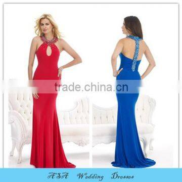 ED749 Latest Design vestidos Summer Beaded Formal Evening Dress Red Plus Size Long Open Back Evening Prom Dresses Evening Gowns