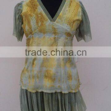 lovely cotton and net fabric baby doll dress