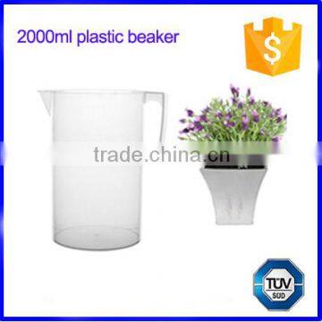2000ml Laboratory Plastic Measuring Beaker for Chemical Lab Instrument photo-3