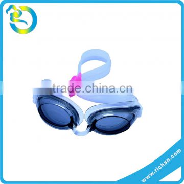 fashion design adjustable waterproof silicone rubber easy adjust sport swimming goggles