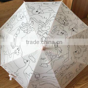 Painting kids umbrella/DIY umbrella/kids colorful painting umbrella