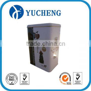 wholesale recyclable rectangle tin can for food packaging