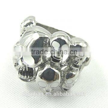 fashion stainless steel large skull ring for men designs