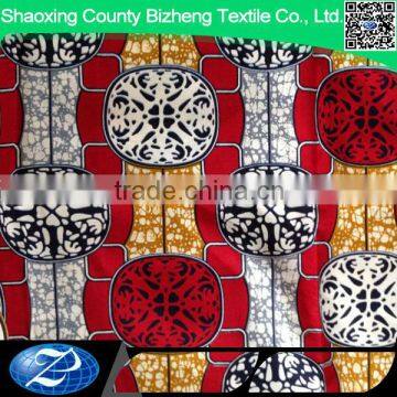 High yarn count 100 cotton wax print fabric for T-shirts