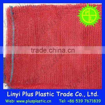Knitted Mesh Fruit Bag,plastic Onion/fruit Mesh Bag Red Color photo-5