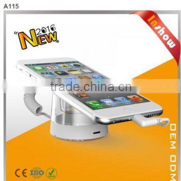 Cool item ! Christmas promotion price wall mount mobile phone display holder with inner cable