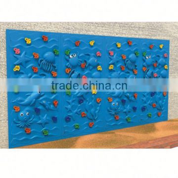 children climbing wall