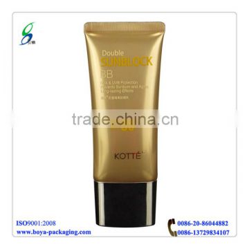 Oval Flat Cosmetic Tube with Metallic Cap