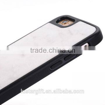 Factory outlet ! Natural real engrave cases for iPhone 6S black / white marble hard phone case
