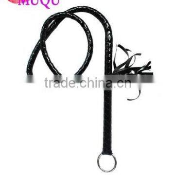 sex toy shining black flogger whip