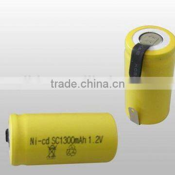 NiCd SC 1300mAh Rechargeable Battery Manufacturer with CE,ROHS,UL certificates