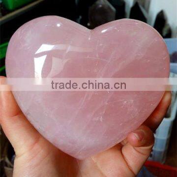 bulk of natural rock rose crystal hearts for gift