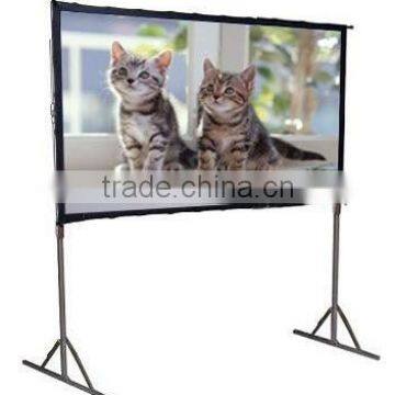 Huge fast fold screen,quick folding screen with flight case (front +rear projection screen fabric)