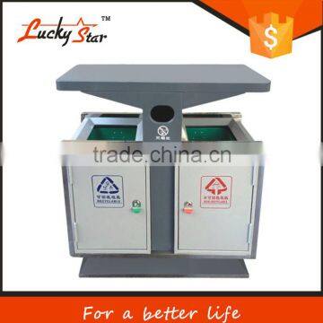 stainless steel street advertising trash bins