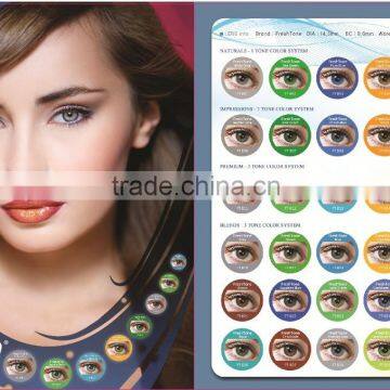 the most hot selling brand 30 colors korea cosmetic freshtone contact lens