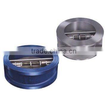 Wafer type dual disc check valve