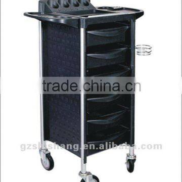 Plastic blakc hair salon trolley professional A168