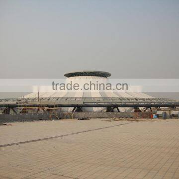 China Supplier UV Resistance Umbelliform Cable Net Tension Membrane Structure Shed with PTFE Coated Fiber Glass Fabric