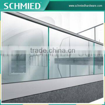 framless glass railing aluminium tube U channel