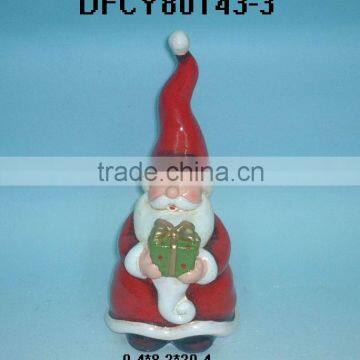 ceramic Santa Claus figurine Tea Light candle holder