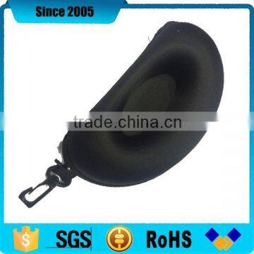 eva folding eyeglasses case with plastic hook