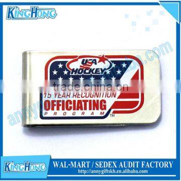 High quality brass America flag design metal money clip