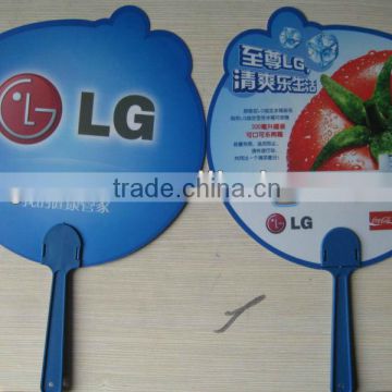 Advertising PP Hand Fan With Die Cut Shape SCF-0014