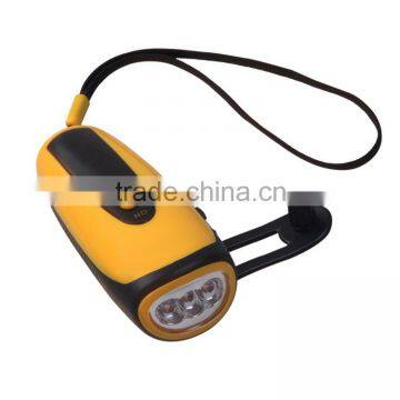 3 powerful dynamo led multi-function dynamo flashlight; Mini led torch charger