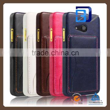 Newest Stylish flip premium leather kickstand card pocket on back cover For Nokia Lumia 550 lowest price