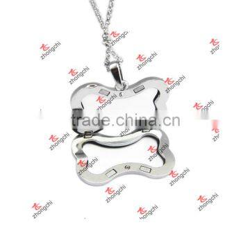 Wholesale Alloy Magnets Open Clear Dog Bone Lockets Charms Pendants (MBN51114) photo-3