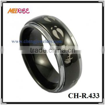 High quality elk laser cut wedding rings