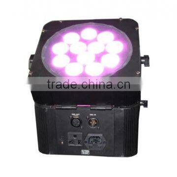 12x15w RGBWA 5in1 DMX wireless Battery led flat par light