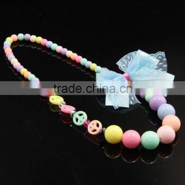 Multicolor DIY Children Acrylic Plastic Round Bead Necklace Bracelet Jewelry Set photo-6