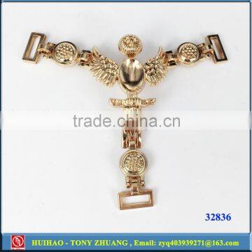 Lady slipper metal shoes buckles chain (32836)