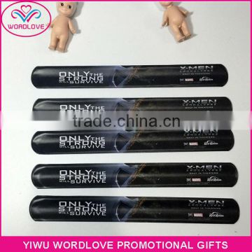 best advertising pvc slap band/ snap wristbands/ ruler slap bracelet