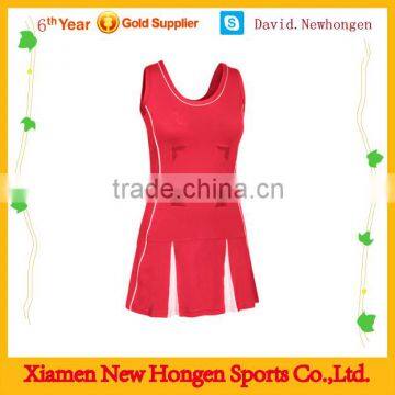 Hot sale sublimation pink netball dress,tennis dress