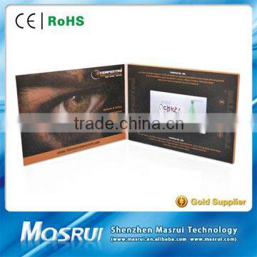 2014 Newest s-video out graphic card 4.3 inch factory outlet video greeting card