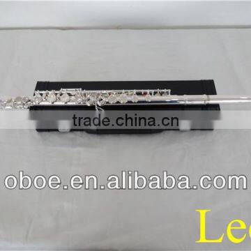 Woodwind musical instrument cupronickel body C tone silver plated 16 closed holes with offset G key and split E key flute--2101S