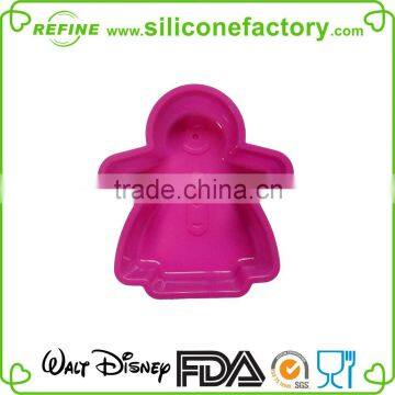 2015 Hot Selling Christmas Related Snowman Shaped Silicone Cake Molds photo-2