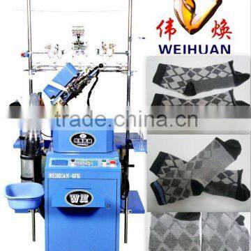 6F automatic circular copy double cylinder socks knitting machine(3.5 inch)