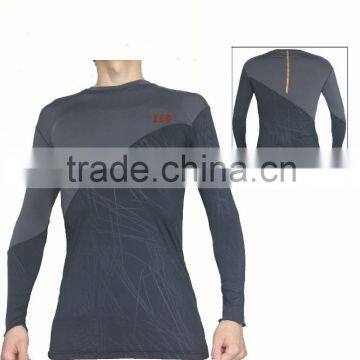 customized slim fit running shirt gym body up fitness wear with sublimation print