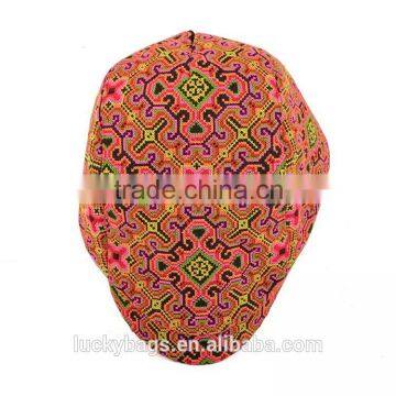 Thai Style Fashion Handmade Four Leaf Clover Canvas Embroidery Hat