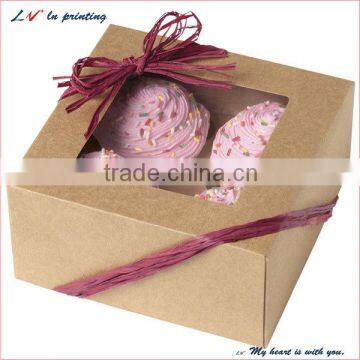 high quality cupcake box with pvc window