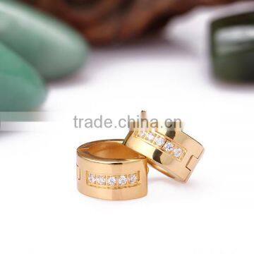 fashion zirconia fake gold earring designs in China