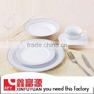 Porcelain dinnerware set with new design, elegance fine porcelain dinner set